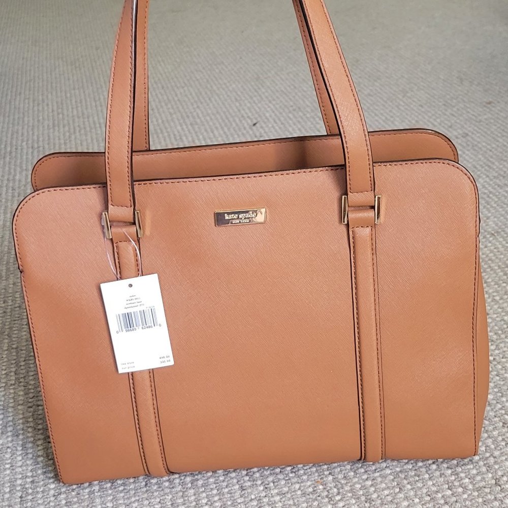 Kate Spade Miles Newbury Lane Brown Saffiano Leather Shoulder Bag